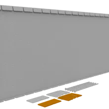 Flexline Borderrand Cortenstaal 56cm lengte 216cm incl. 5 grondnagels en verbindingsset