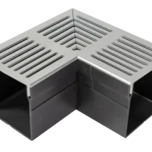 RSSD afvoergoot hoek 10x10 cm Grijs-Aluminium