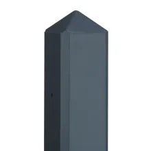 Beton-motiefpaal Schie Antraciet gecoat diamantkop 10x10x280cm Eindmodel t.b.v. scherm 130x180cm