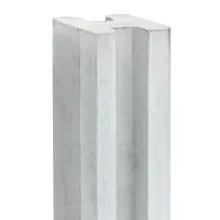 Beton-sleufpaal Zaan 10x10x275cm Wit Vlakke kop