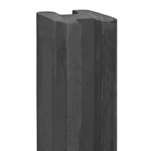 Beton-sleufpaal Zaan 10x10x275 antraciet Vlakke kop eind