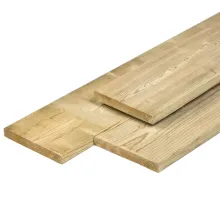 NE vuren Plank 1,9x14,5x240cm glad geschaafd Groen Geïmpregneerd