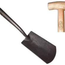 De Wit Zwanehals spade met lip essen steel 750mm