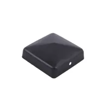 Paalornament piramide 71x71mm zwart