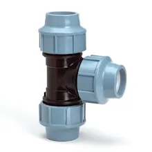 Unidelta Tyleenslang T-stuk 90° Kiwa 3x klem 25mm