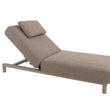 Madeira sunbed with cushion and head support latte