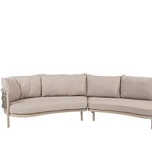 Piacenza latte 2 seater bench R arm + L open