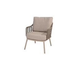 Puglia low dining chair latte with 2 cushions