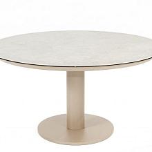 Sarah low dining table printed ceramic 130 cm latte