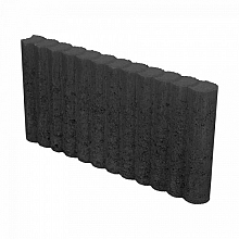 Mini Rondobandpalissade 6x25x50 cm Zwart