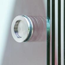 Deurgreep plakhandvat RVS zwart rond 65 mm, set van 2