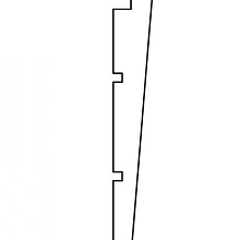 Douglas Zweeds rabat Excellent, zwart gespoten 1,2/2,7 x 19,5 x 300 cm
