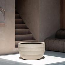Bordo New Egg Pot Low 94 - Sand - Plantruimte Ø84