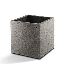 Grigio Cube 40 with wheels - Natural Concrete - Plantruimte 33x33