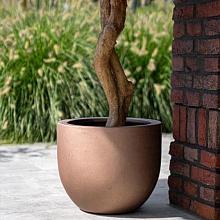 Grigio Metallic New Egg Pot 36 - Bronze - Plantruimte Ø30