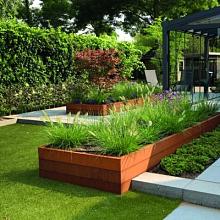 Plantenbak Modulair Corten 120x120x28 cm