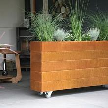 Plantenbak Modulair Corten 210x90x56 cm