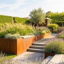 Plantenbak Vlak Corten 120x120x40 cm