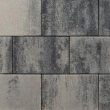 Design square 20x30x6 cm nero/grey