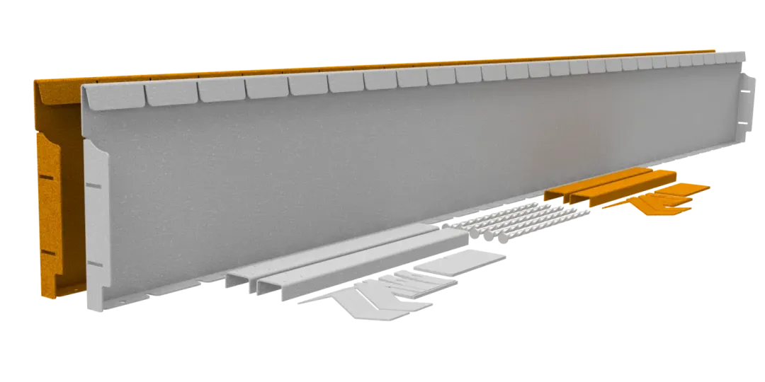 Flexline Borderrand Cortenstaal 24cm lengte 216cm incl. 5 grondnagels en verbindingsset