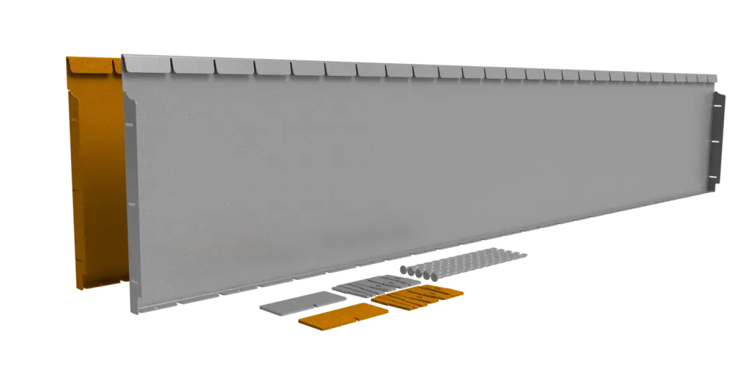 Flexline Borderrand Cortenstaal 40cm lengte 216cm incl. 5 grondnagels en verbindingsset