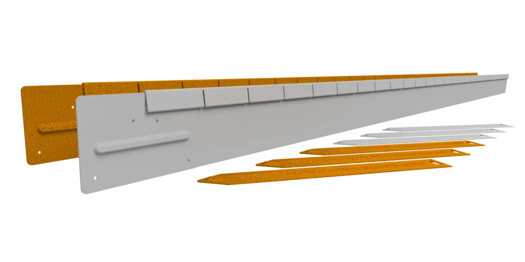 Flexline Borderrand Cortenstaal 10cm lengte 220cm incl. 3 grondpennen en verbindingsplaat