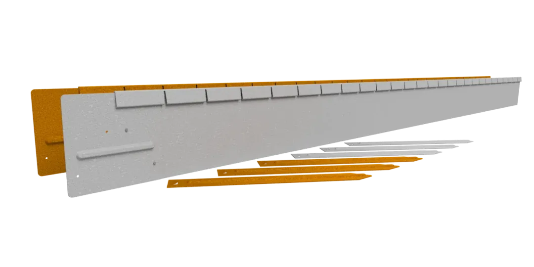 Flexline Borderrand Cortenstaal 15cm lengte 220cm incl. 3 grondpennen en verbindingsplaat