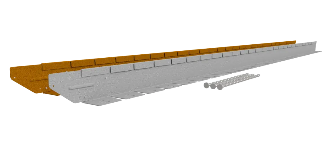 Flexline Borderrand Cortenstaal 7,5cm lengte 220cm incl. 3 grondpennen en verbindingsplaat