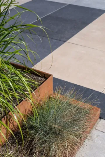 Flexline Borderrand Cortenstaal 24cm lengte 216cm incl. 5 grondnagels en verbindingsset