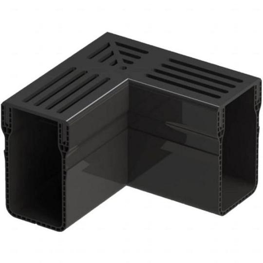 Gardendrain Corner Black 65/100 mm