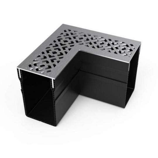 Gardendrain Corner RVS-Inox Diamond Line 65/100 mm