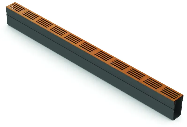ACO Hexa Slim-Line Cortenstaal 100cm