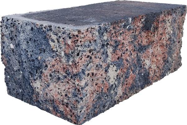 Splitrock hoekstuk 29x13x11 cm tricolore geknipte kopse kant