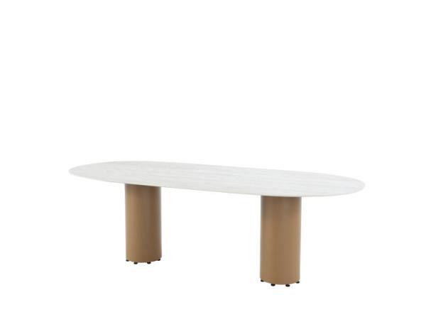 Colorado table top ceramic travertin oval 240 X 105 cm