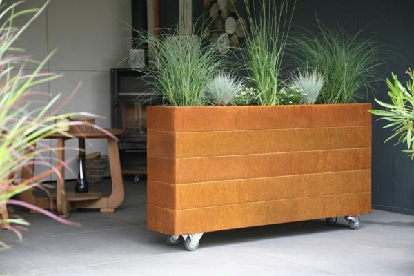 Plantenbak Modulair Corten 180x150x28 cm