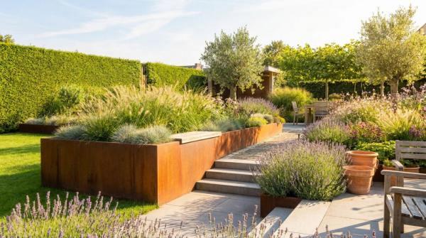 Plantenbak Vlak Corten 60x30x60 cm