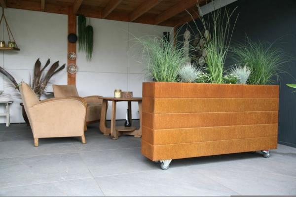 Plantenbak Modulair Corten 240x60x56 cm